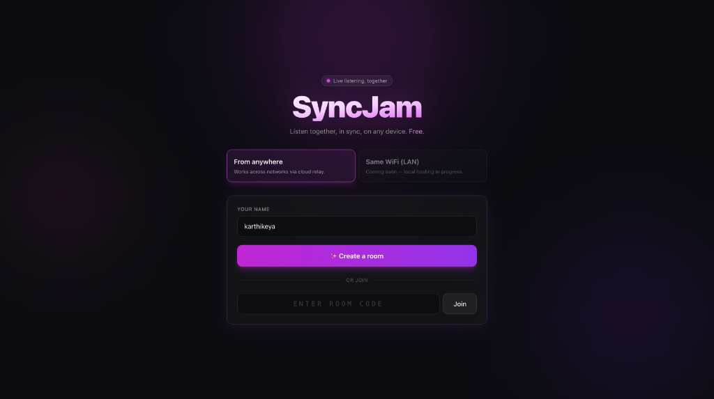 SyncJam — Real-Time Collaborative Listening Platform
